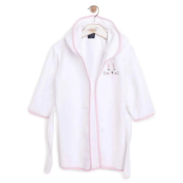 Mollia Girl Baby Bathrobe - White