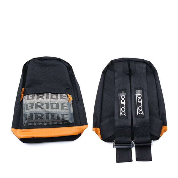 Universal JDM Racing Style Fabric Backpack TAKATA Backpack Car Canvas Bride School Bag Running Backpack Harness Shoulder Straps