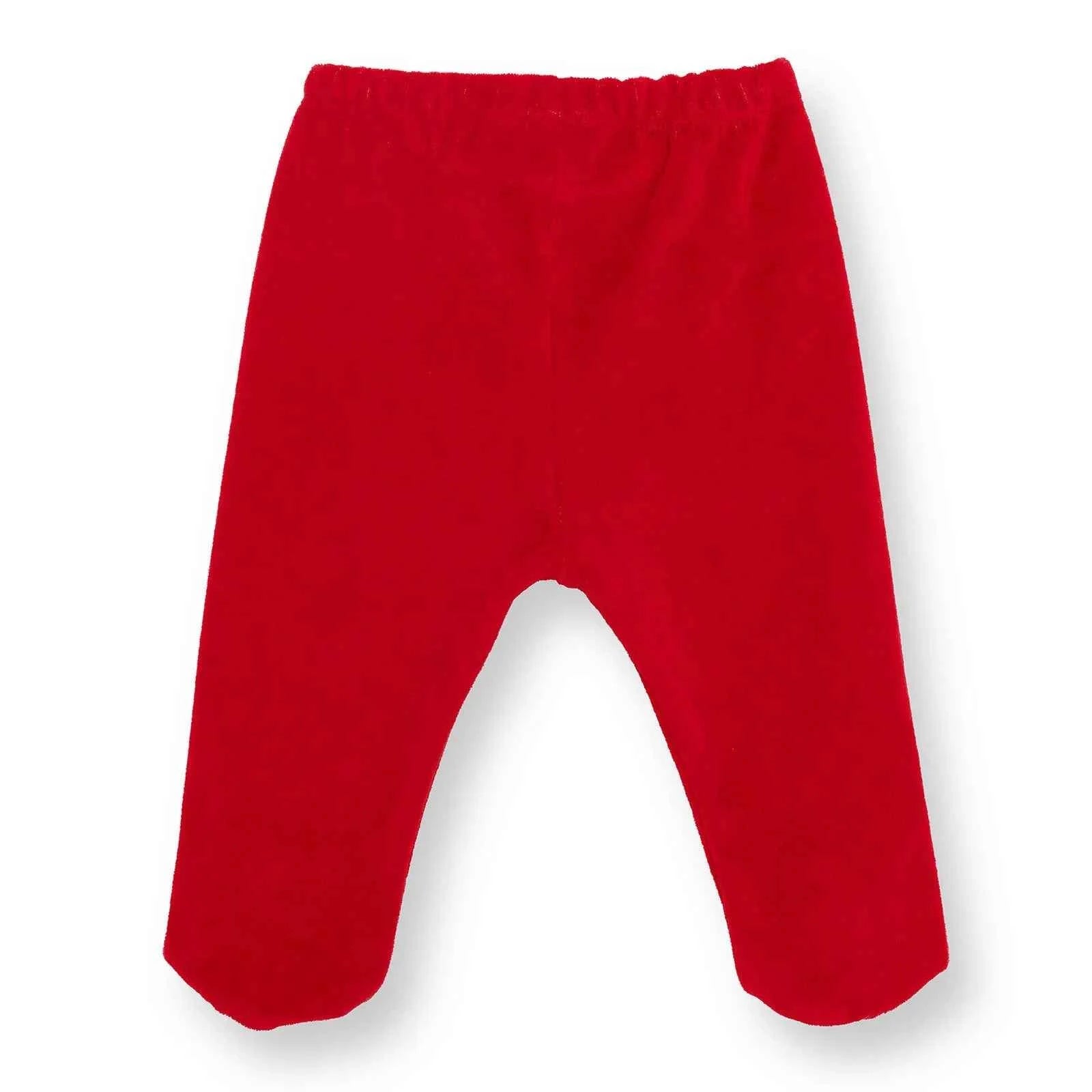 HelloBaby Newborn Velvet Footed Bottom - Red