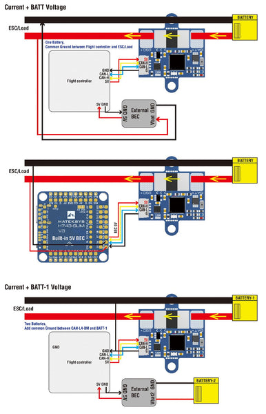 Matek AP_Periph CAN-L4-BM Digital Power Monitor