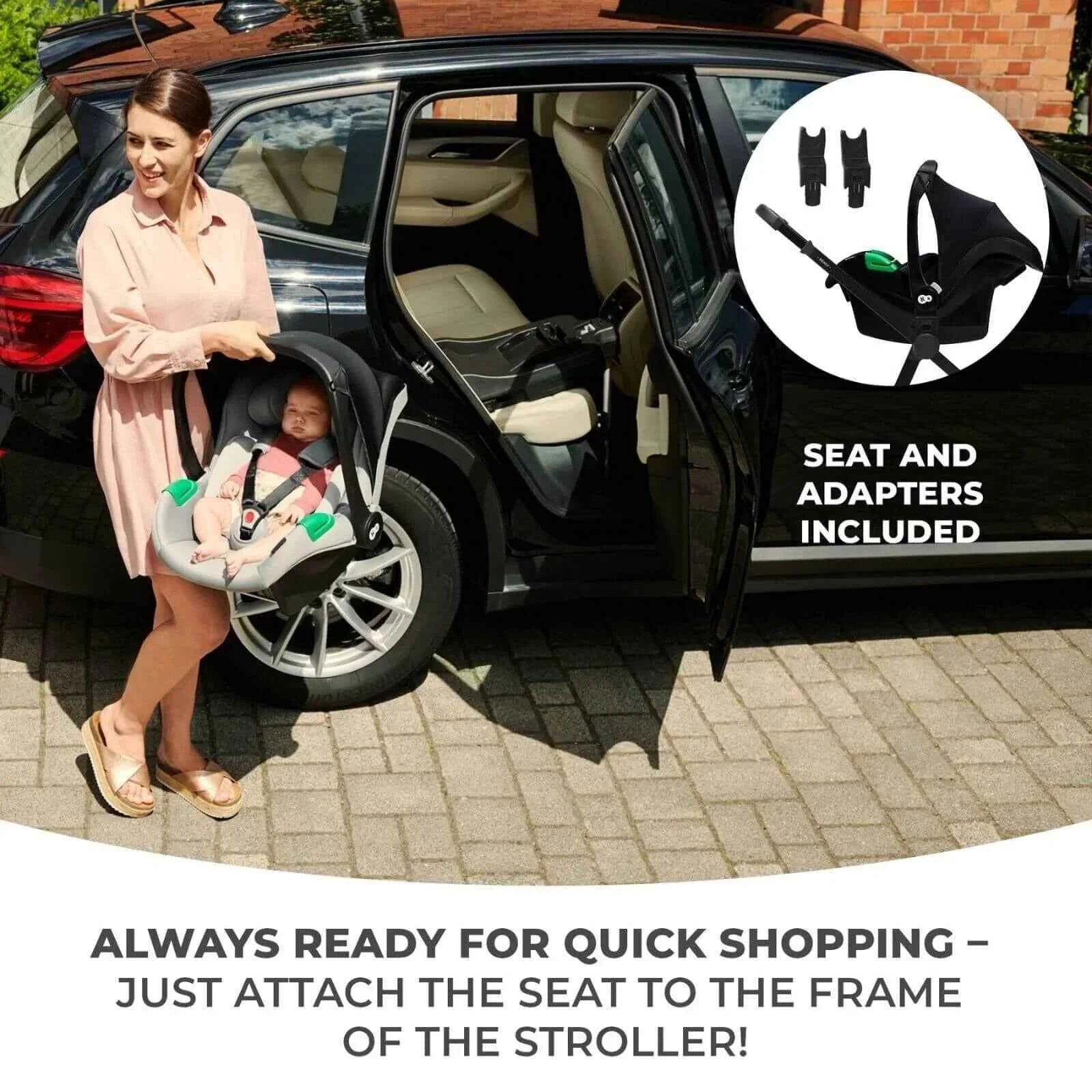 Kinderkraft Newly Mink Pro 4-in-1 Travel System - Sand Beige