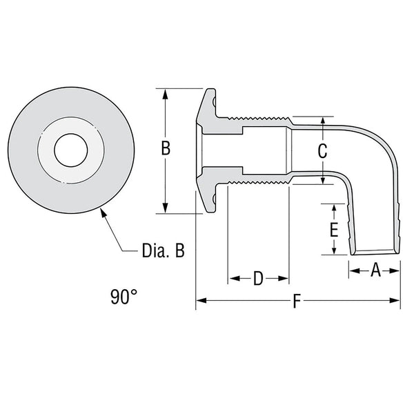 Attwood Ws-90 Ws-90 Ws-90 Stainless Steel Thru-hull Cap 16 mm | 4Boats
