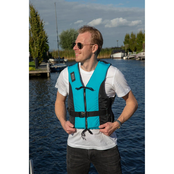Besto Dinghy Dinghy Dinghy Zipper 50N Buoyancy Aid Aqua/Black | 4Boats