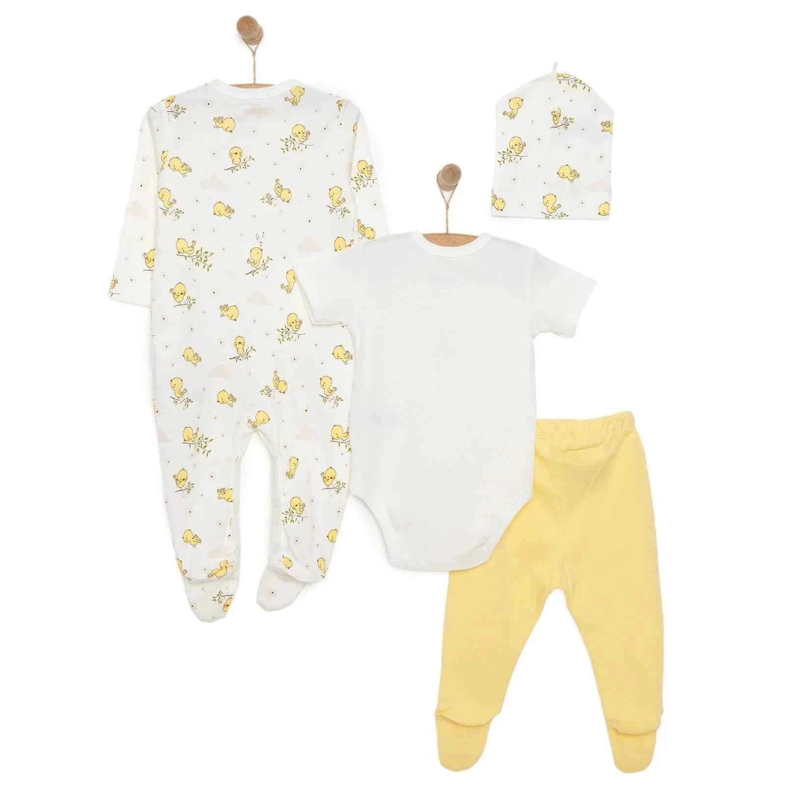 HelloBaby Girl Newborn Set 4 pcs - Ecru