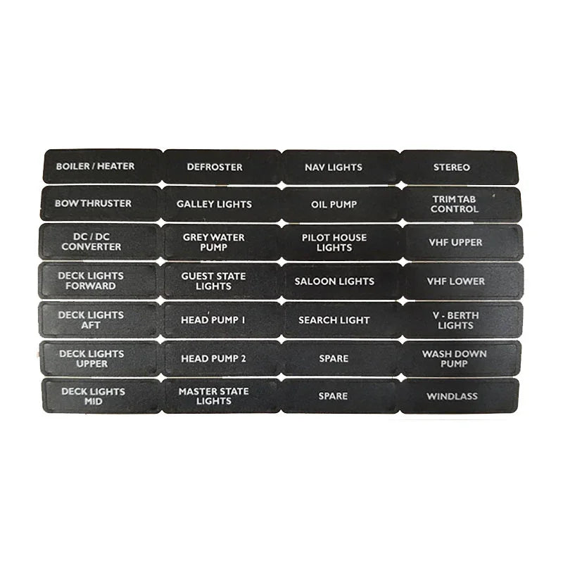 BEP Label Label Label Set 9 - Boiler/Heater Circuit Breaker L | 4Boats