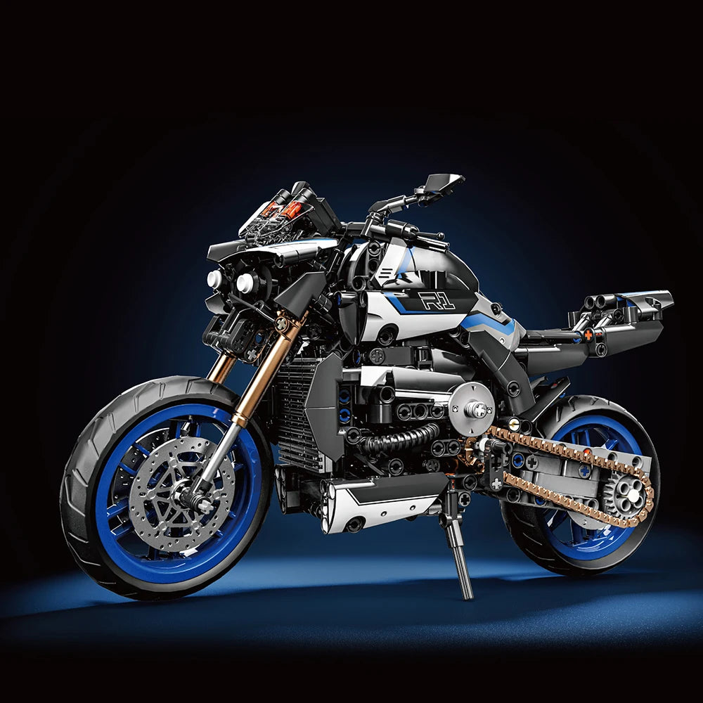 1:8 Motorcycle Building Blocks Set MOC Famous Motorbike Racing Model Kits Technical Bricks Kids Assembled Toys Children's Gifts