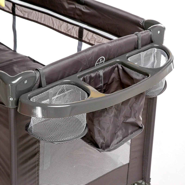 baby plus Play-Sleep Travel Cot - Grey