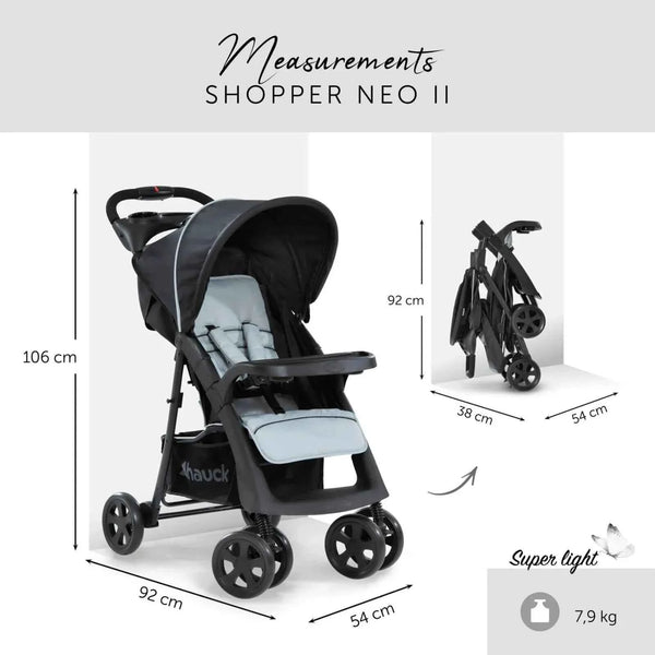 Hauck Shopper Neo II Pushchair - Caviar/Silver
