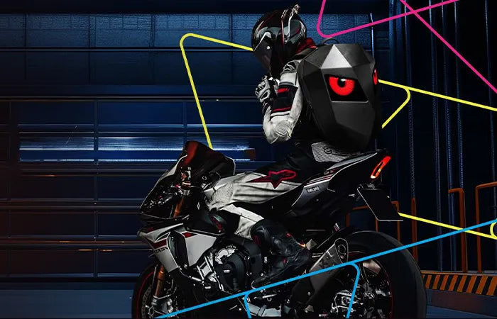 Biosled Technology LOY Knight Waterproof Bluetooth App LED Backpack Rucksack Carry-On Hand Luggage - Motorcycle Helmet Leisure Urban Sports Travel Flight Bag