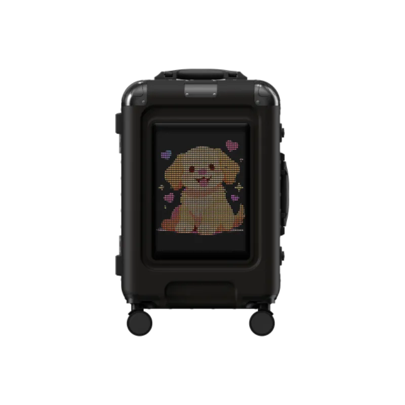 LOY Biosled L5 Smart Led Black Suitcase BT App XL LED Screen Smart Luggage Hand Luggage Hard Case