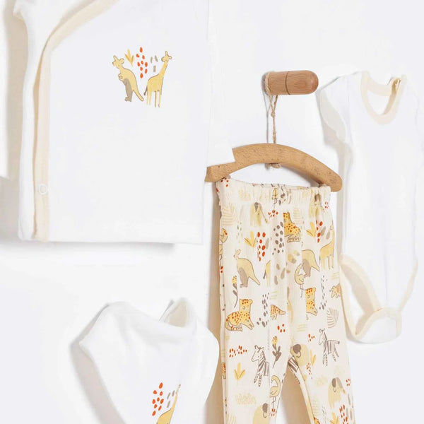 Bebbek Baby Girl 5 Pcs Newborn Starter Set - Ecru