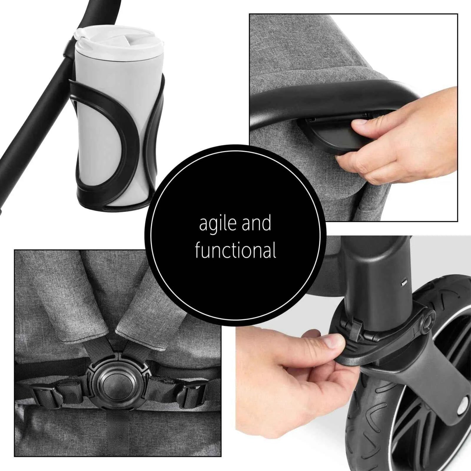 Hauck Atlantic Twin Double Stroller - Grey