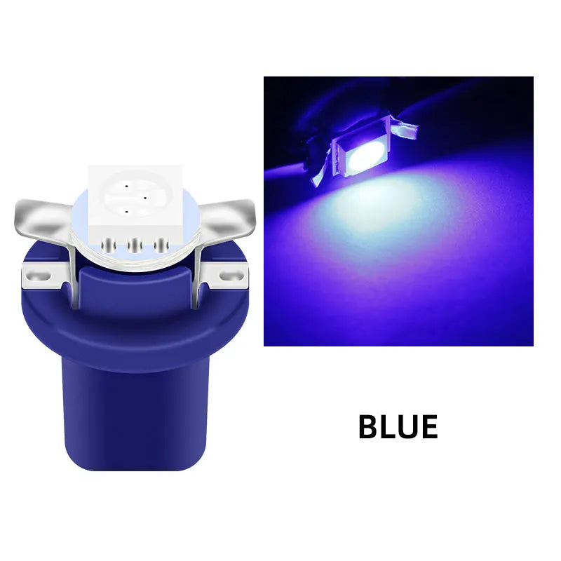 10Pcs B8.5D 509T B8.5 5050 Led Auto Car LED Dashboard Bulbs Instrument Panel Wedge Indicator Lights Cluster Gauges Lamp 12VDC