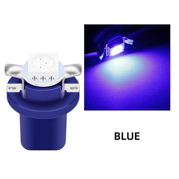 10Pcs B8.5D 509T B8.5 5050 Led Auto Car LED Dashboard Bulbs Instrument Panel Wedge Indicator Lights Cluster Gauges Lamp 12VDC