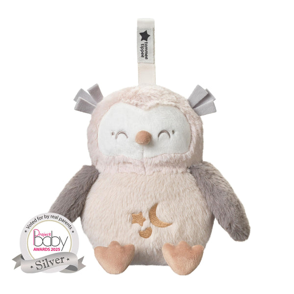 Tommee Tippee OllieOwl Deluxe Baby and Toddler Sound and Light Sleep Aid, Automatic CrySensor Soothes with 3 Natural Sounds and 3 Lullabies, Adjustable Volume, Soft Plush Fabric, USB Rechargeable