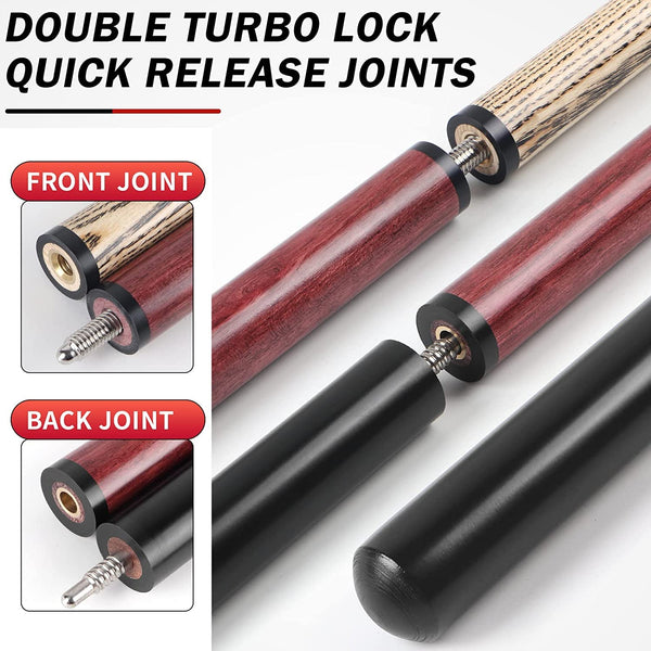 Aklot Pool Cue, Heavy Hitter Jump Break Cue 20oz 1 Piece Pool Stick 14mm Bakelite Tip for Explosive Breaks and Effortless Jumps