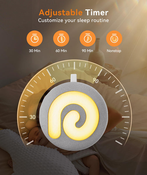 Dreamegg White Noise Machine, D11 Portable Sound Machine with Night Light for Baby Kids Adults, 21 Soothing Sounds Therapy for Sleeping Nursery Travel, USB Rechargeable Continuous or Timer Baby Gift