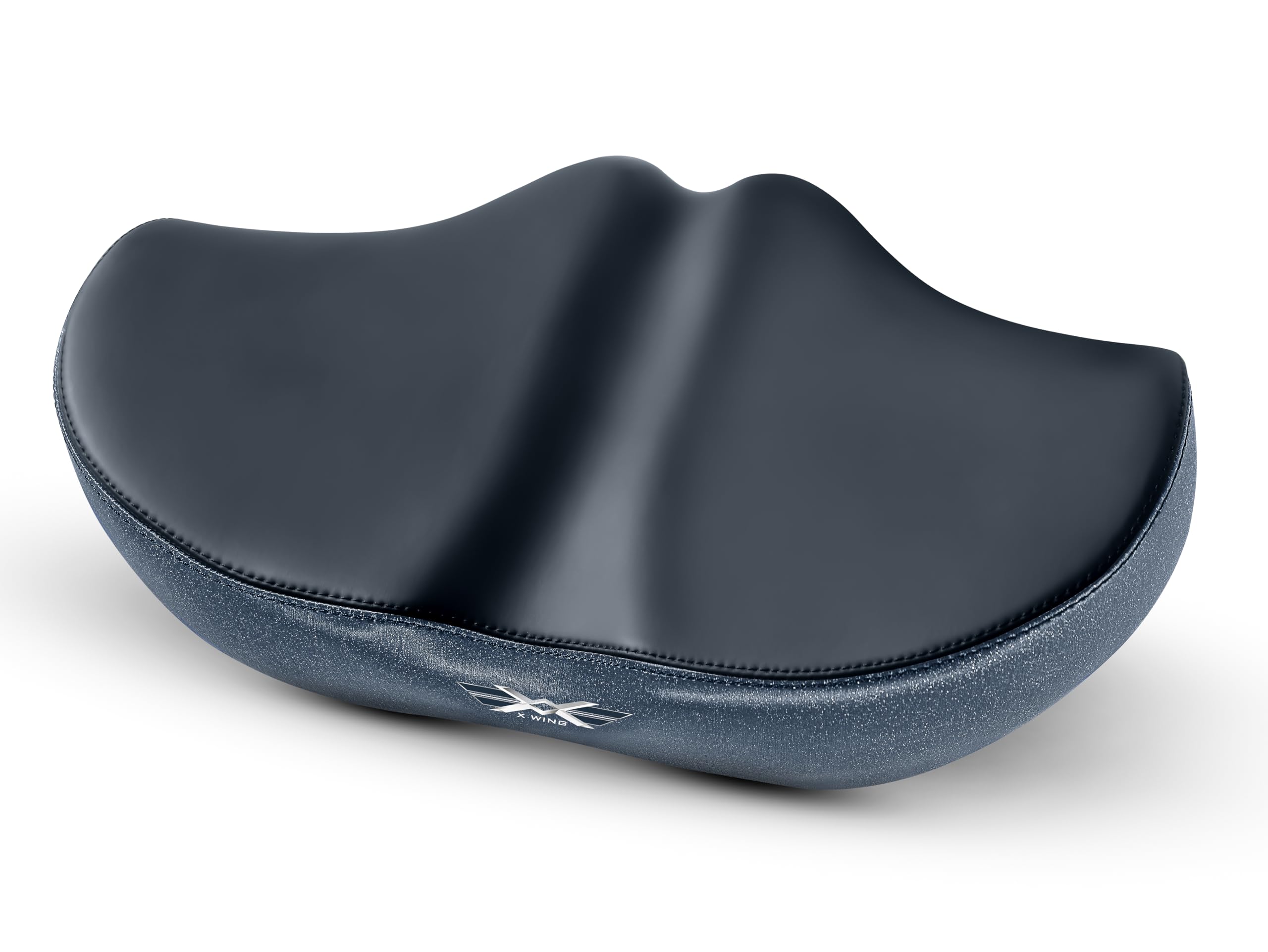 X Wing New-Age Noseless Bike Seat Cushion for Men & Women - Extra Padding & Wide - Suitable for City, Electric, Stationary Bikes - Compatible with