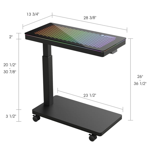 EUREKA ERGONOMIC PC Stand Adjustable Computer Tower with Large Mouse Mat, PC Tower Stand for Pinter, pc Trolley on Lockable Castor Wheels Sturdy, for Gaming Desk Computer Accessories, Black