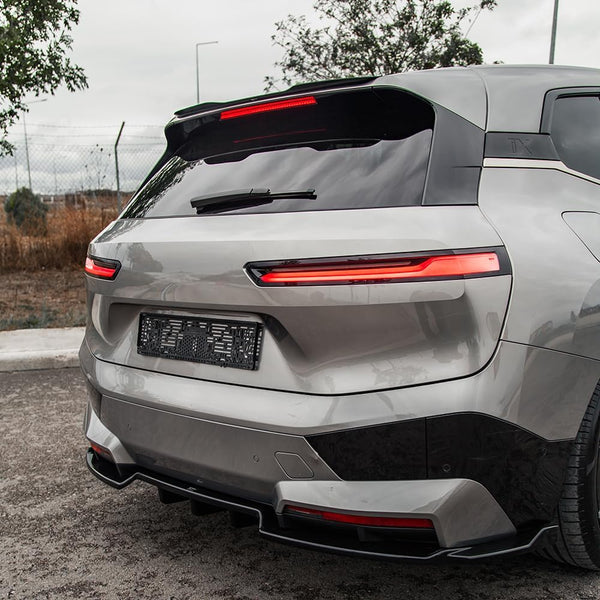 Oneway Roof Spoiler (Cap) compatible with BMW iX M-Pack i20 2021- - Gloss black