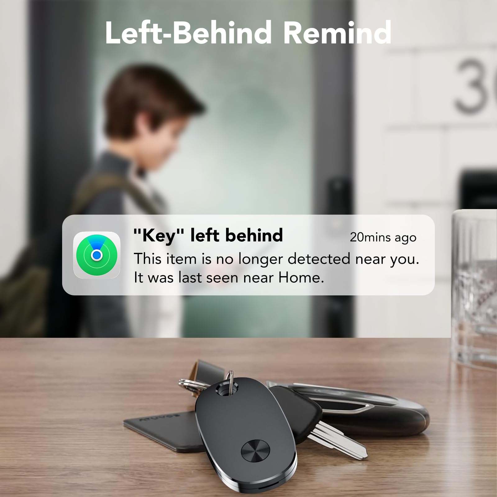 Air Tags-4 Pack, Bluetooth Tracker Works with Apple Find My APP (iOS Only), Keys Finder and Item Locator for Luggage, Backpack, Suitcases, Replaceable Battery, IP67 Waterproof Tracking Tag