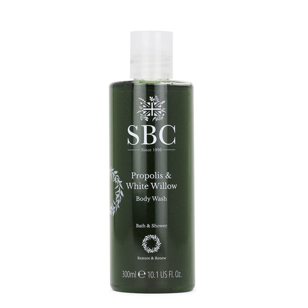 SBC Skincare Propolis & White Willow Body Wash 300ml - Shower Gel and Bubble Bath for Breakout-Prone Skin