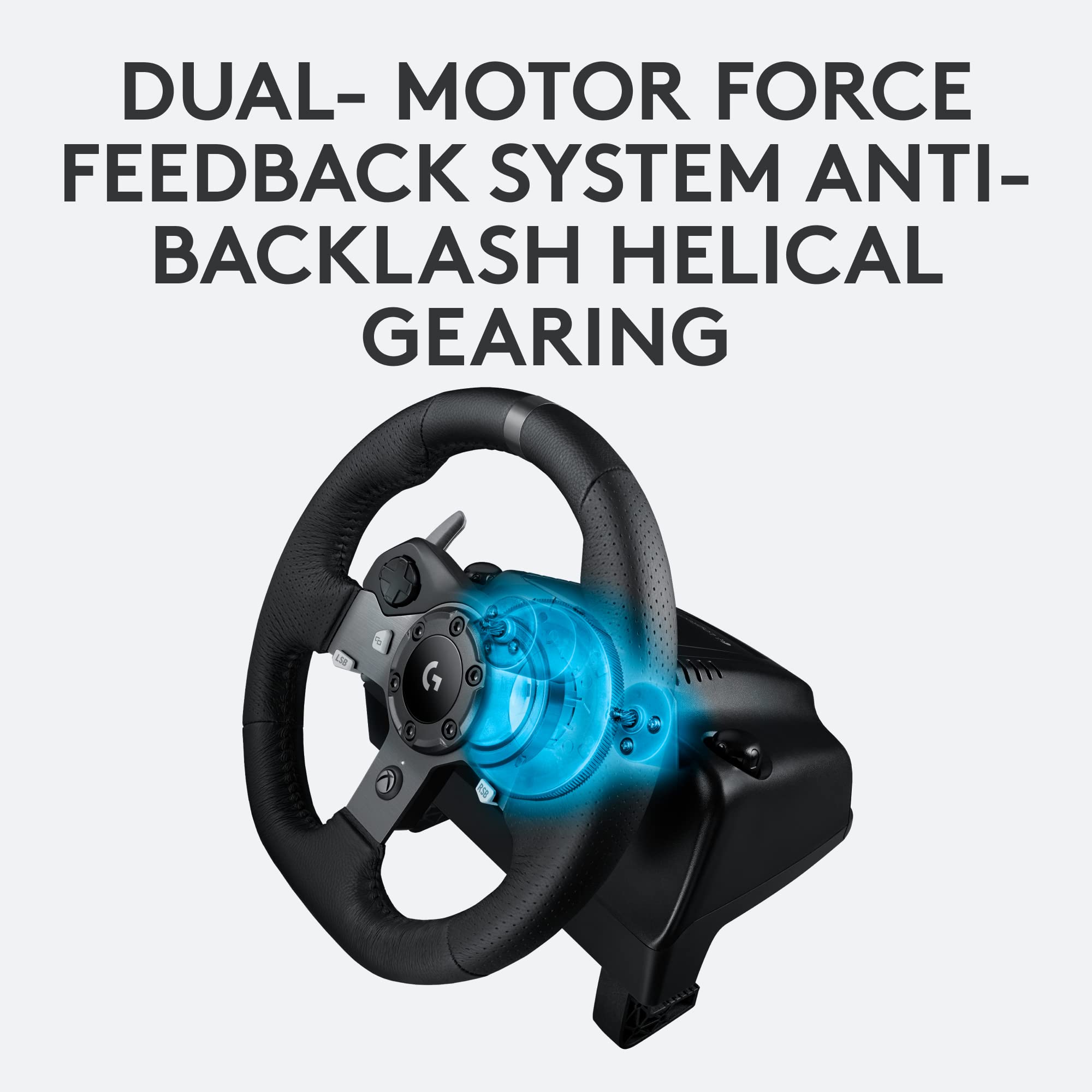 Logitech G G29 Driving Force Racing Wheel and Floor Pedals, Real Force Feedback, Stainless Steel Paddle Shifters, Steering Wheel Cover for PS5, PS4, PC, Mac - Black