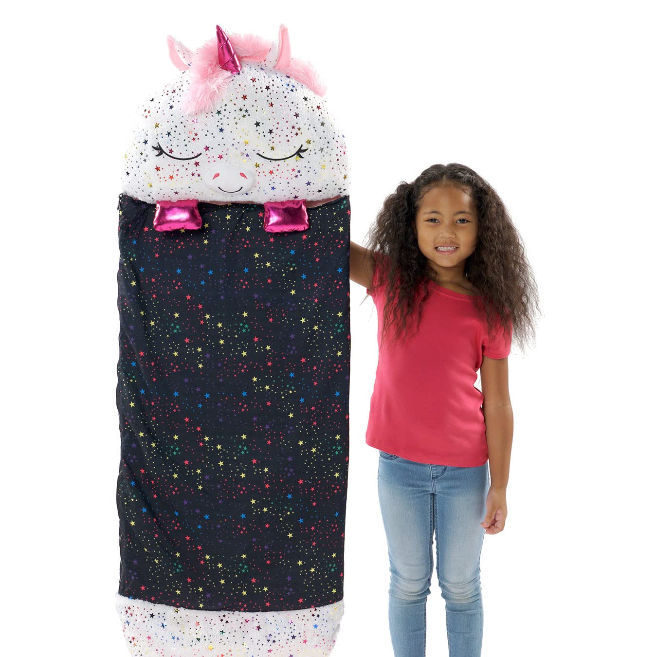 Happy Nappers Kids Sleeping Bag - Plush Toy, Comfy Sleeping Bag & Fluffy Pillow All in One