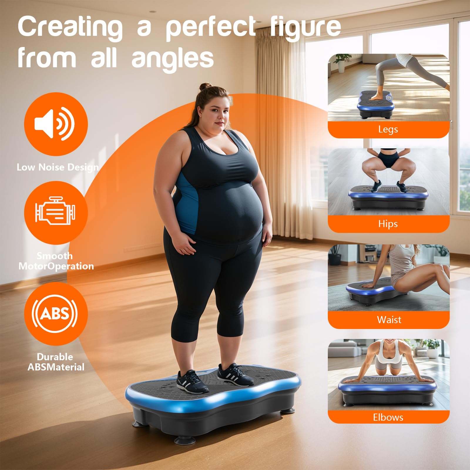 Vibration Plate Exercise Machine，Vibration Plate Fitness Platform Exercise Machine 10 Modes Full Body Workout Vibrating Fitness Platform Weight Loss Women Men Shaping Wellness Home Gym Equipment
