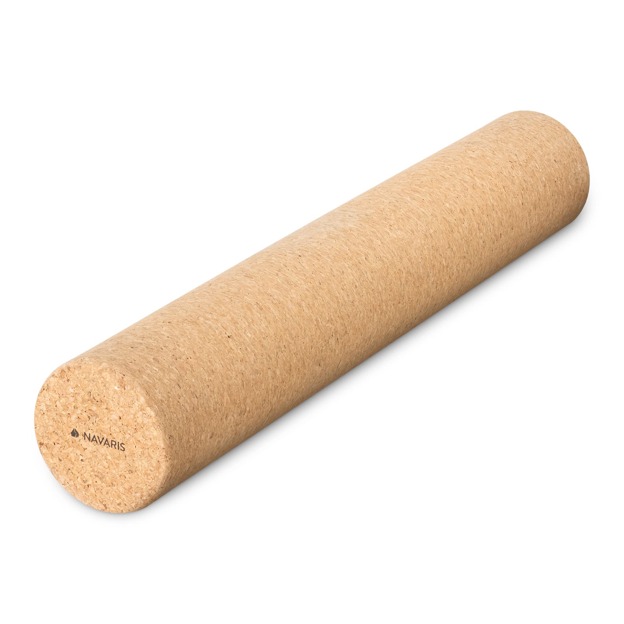 Navaris Cork Roller - Fitness Sport Yoga Cork Tube for Legs, Back, Muscles - Large 10 x 60 cm