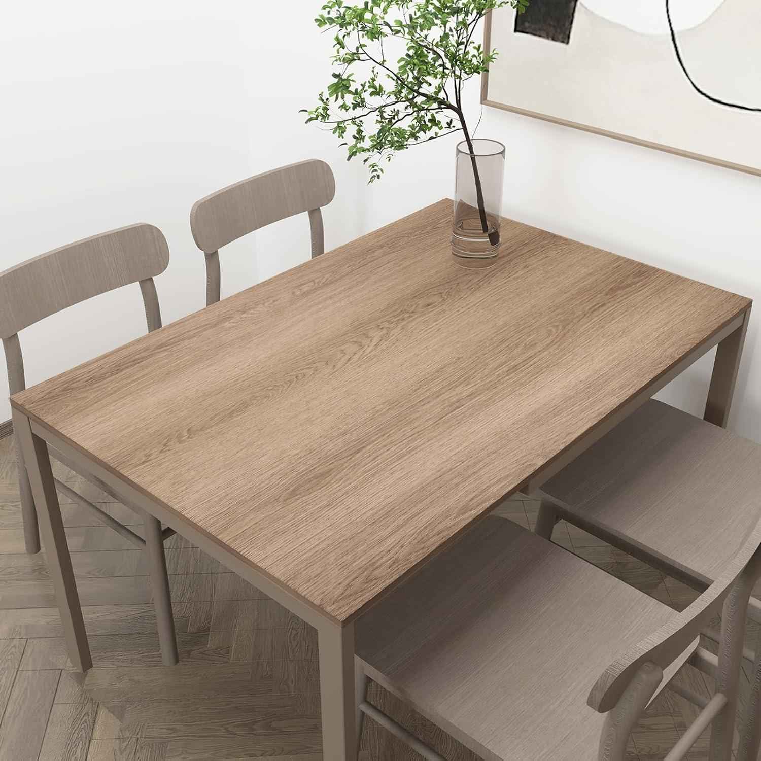 Wood Effect Wallpaper Self Adhesive Vinyl Matte Waterproof 31.5x157in TOTIO