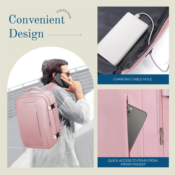 Cabin Bag 45x36x20 for New Easyjet, Underseat Cabin Luggage Bags Carry on Travel Backpack Cabin Size for Airplanes, 30L Hand Luggage Suitcase Water Resistant Laptop Backpacks Black