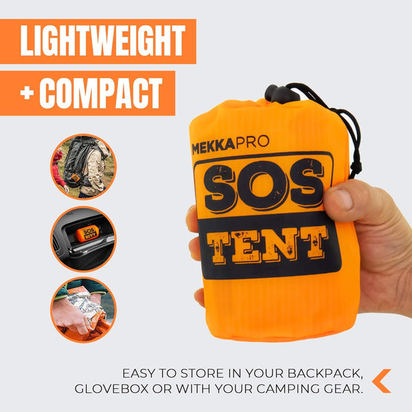 MEKKAPRO Emergency Survival Tent - 2 Person, Ultra Lightweight and Waterproof for Camping, Hiking and Outdoor Activities