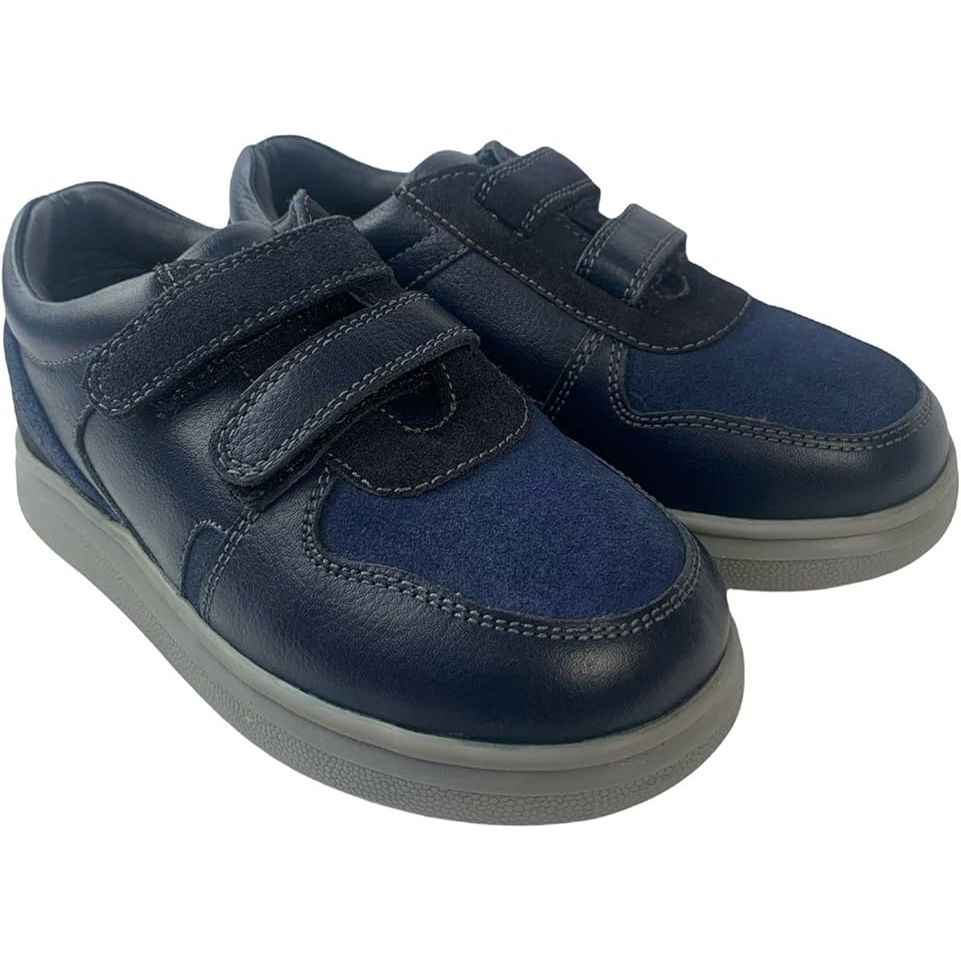 Boys Leather Trainer Shoes Double Strap UK 3 EU 36 Comfortable Tritt Ryna