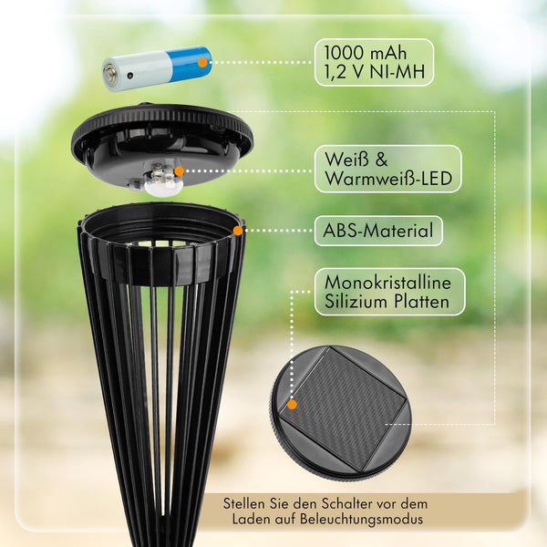 MAGGIFT Solar Pathway Lights for Garden, Set of 6