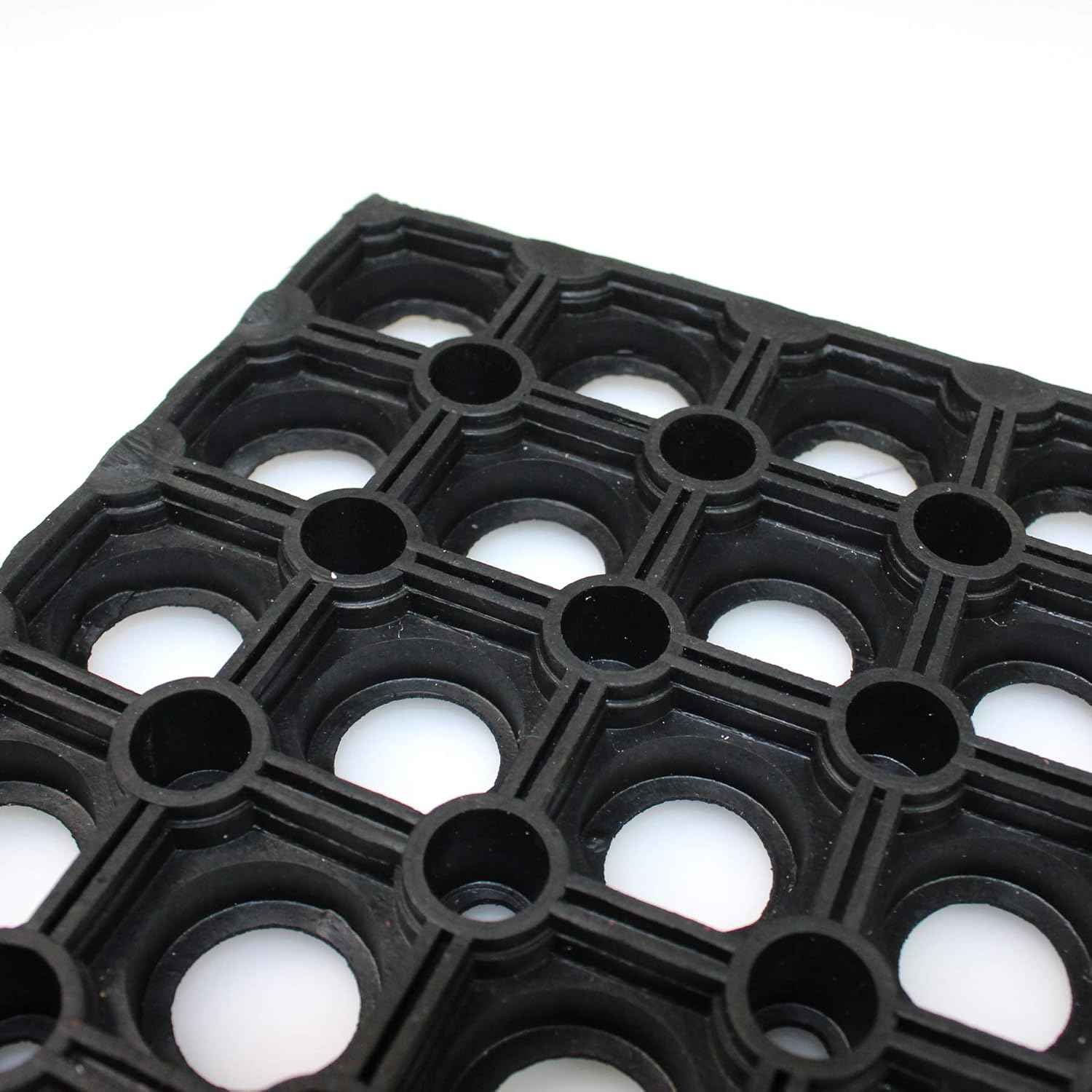 Ultralux Large Heavy Duty Rubber Floor Mat, Anti-Slip, 150x100cm, Drainage