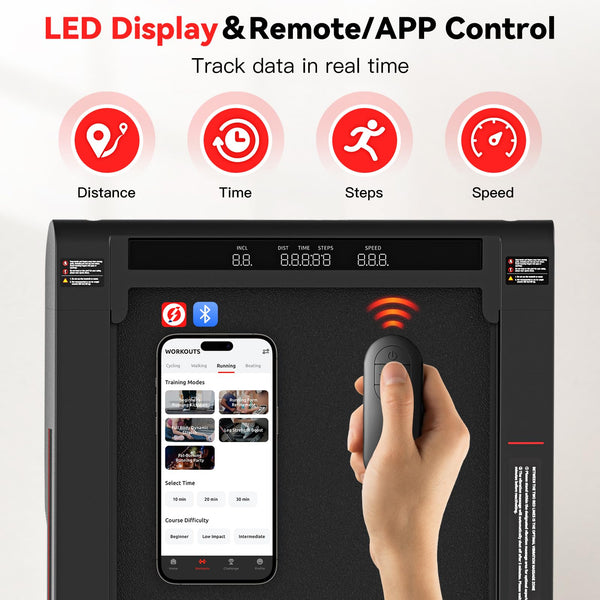 Lysole 4 in 1 Walking Vibration Pad, Under Desk Treadmill, 4 Vibration Modes, Portable Vibration Walking Pad for Homes and Offices