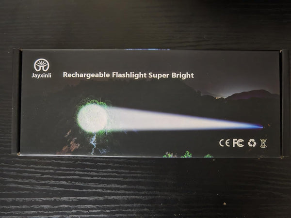 Jayxinli Torches LED Super Bright with Magnetic, 500000 Lumens High Power Rechargeable Torch with LCD Digital Display, Powerful Torch with 9 Light Modes and Zoom for Camping (with 5000mAh Battery)