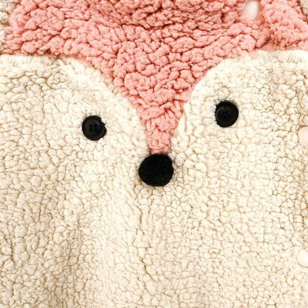 Midimod Newborn Deer Figure Welsoft Footed Jumpsuit - Light Rose