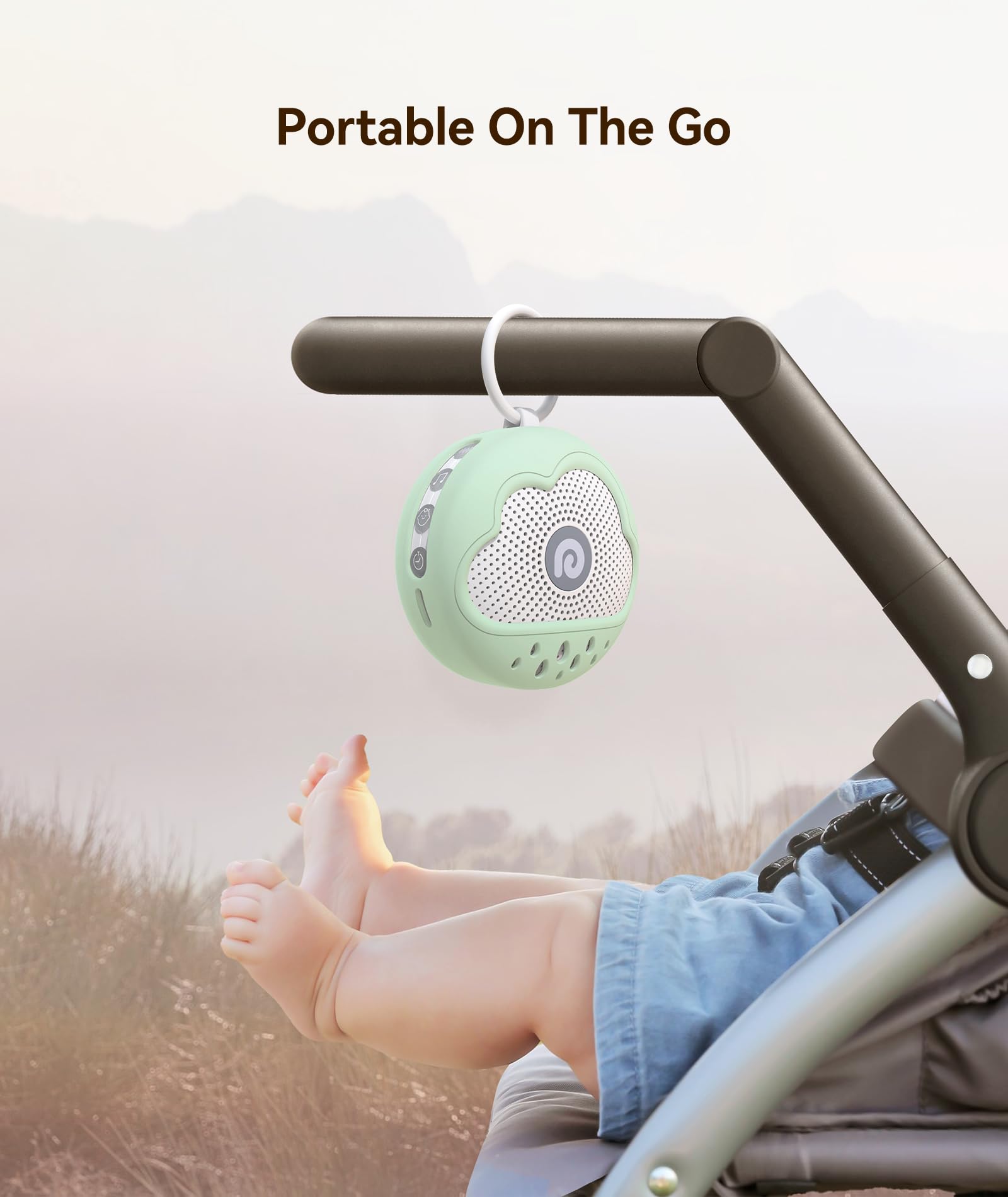 Dreamegg White Noise Machine, Portable Sound Machine Baby Features Powerful Battery, D11Max Sleep Aid Sound Machine for Baby Adults 21 Soothing Sounds for Sleeping Nursery Travel Gift USB Rechargeable