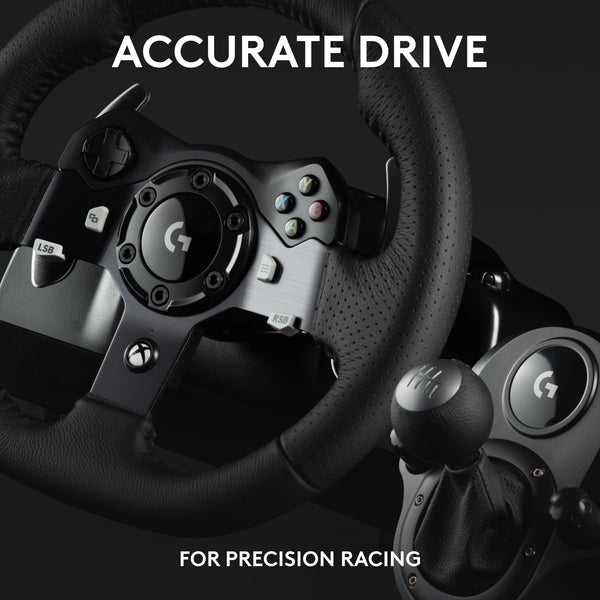 Logitech G29 Driving Force Racing Wheel and Floor Pedals, Real Force Feedback, Stainless Steel Paddle Shifters, Leather Steering Wheel Cover for PS5, PS4, PC, Mac, Black