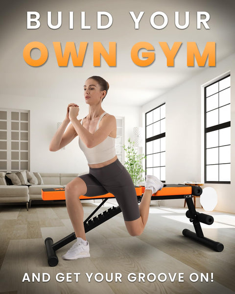 Dskeuzeew Weight Bench, 660 LB Stable Workout Bench, 8 Backrest Adjustments, Adjustable Strength Training Bench for Full Body Workout with Fast Folding