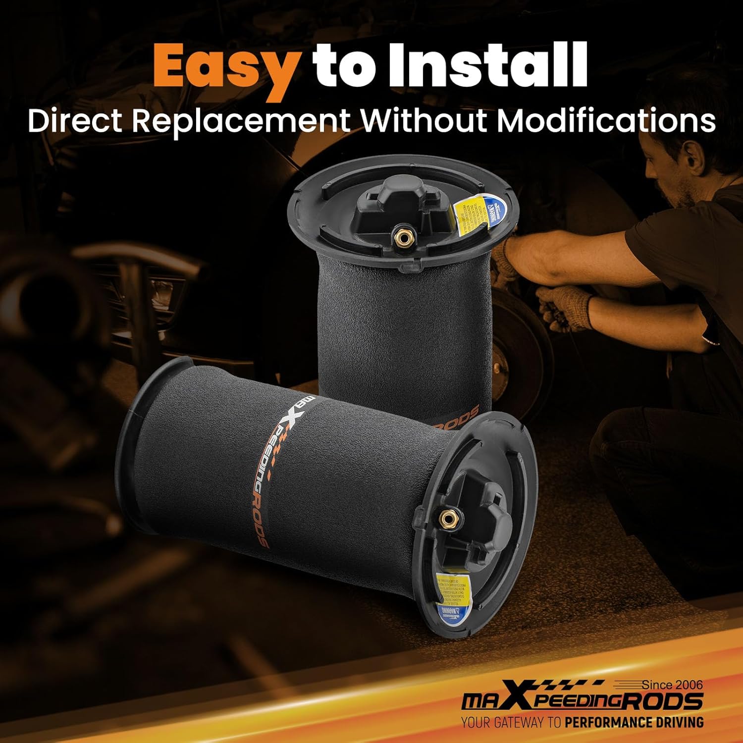 maXpeedingrods Pair Rear Air Suspension Spring Bags for BMW 5 Series E60 E61 37126765602 37126765603