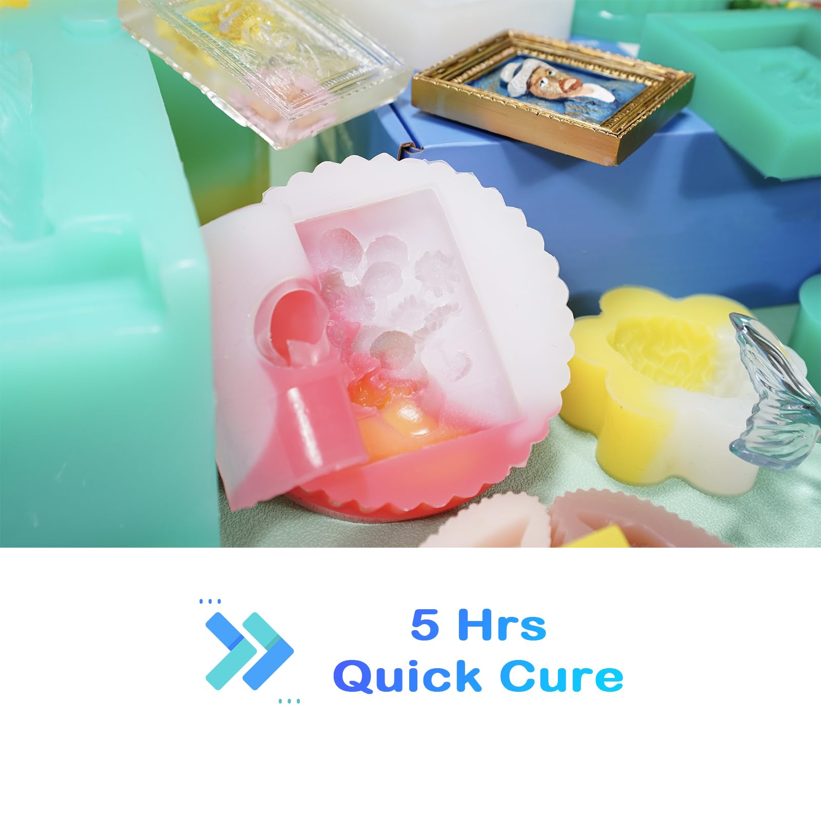 BBDINO Silicone Mold Making Kit 20A, Translucent Liquid Silicone for Mould Making 1:1 by Volume, Ideal for Casting Resin, Soap, Plaster, Wax Silicone