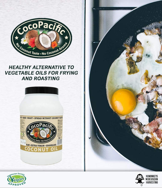 Raw Extra Virgin Odourless Coconut Oil, 3 Litres