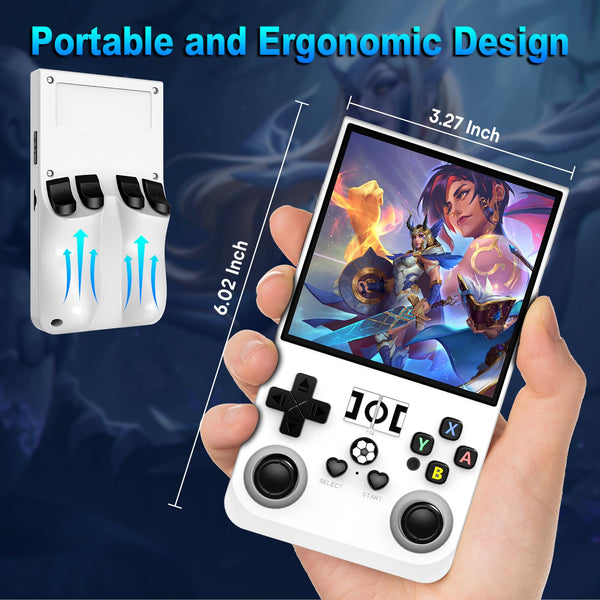 2025 New Upgrade R36MAX Retro Handheld Game Console with 64GB Built-in 18000+ Classic Games, Portable Video Gaming Console Linux System 4.0 Inch IPS Screen, 4000mAh Rechargeable Battery-Black
