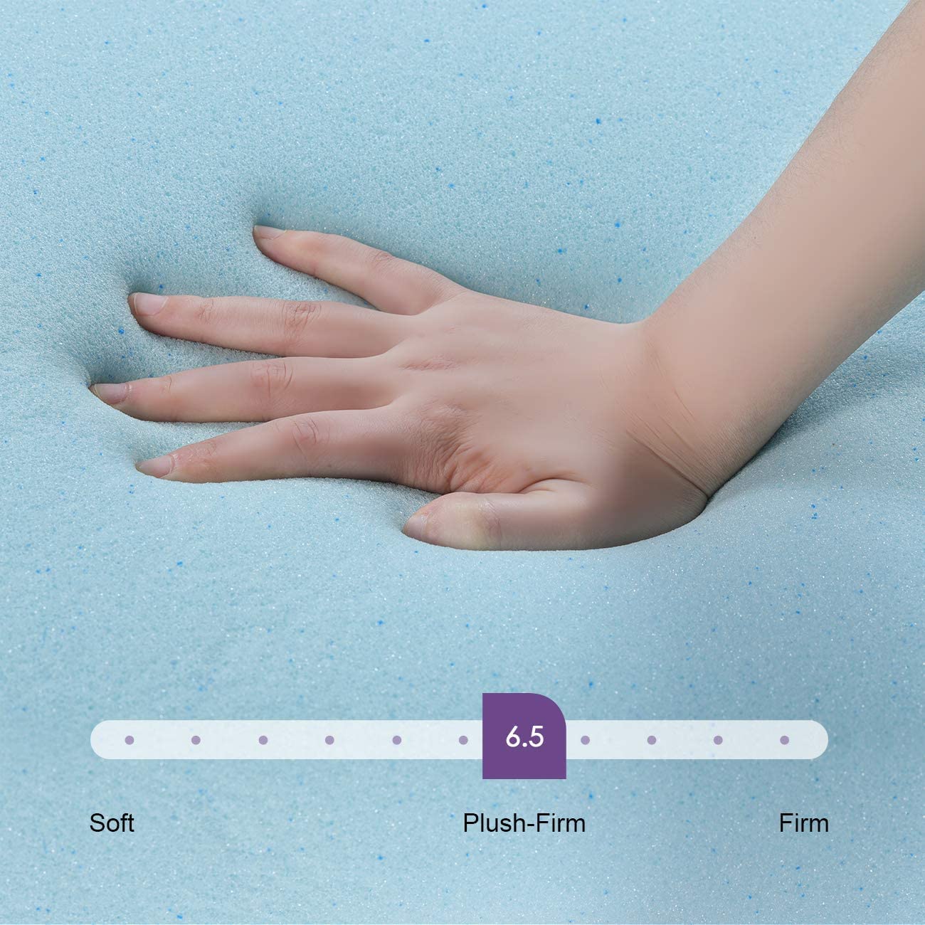 Inofia Sleep Gel Memory Foam Mattress Topper Double, 8CM GELEX Bed Topper with Washable Cover, Pressure Relief | Sleep Cooler, 2 Layer Foam for Rest Easy, 100-Night Home Trail (135x190)