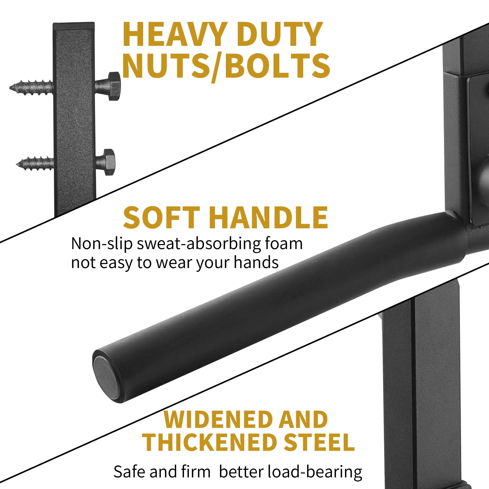 Fitarc Joist Mount Pull Up Bar, Chin Up Bar Ceiling Mount, Heavy Duty, Workout for Home Gym, 42 in Wide,Black