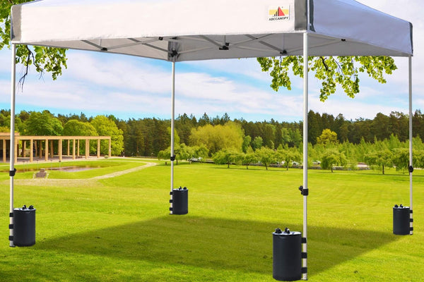 ABCCANOPY Gazebo Water Weights Bag, Portable Leg Weights Water Fillable Weights for Pop up Gazebo Canopy,4 Pcs-Pack (Black)