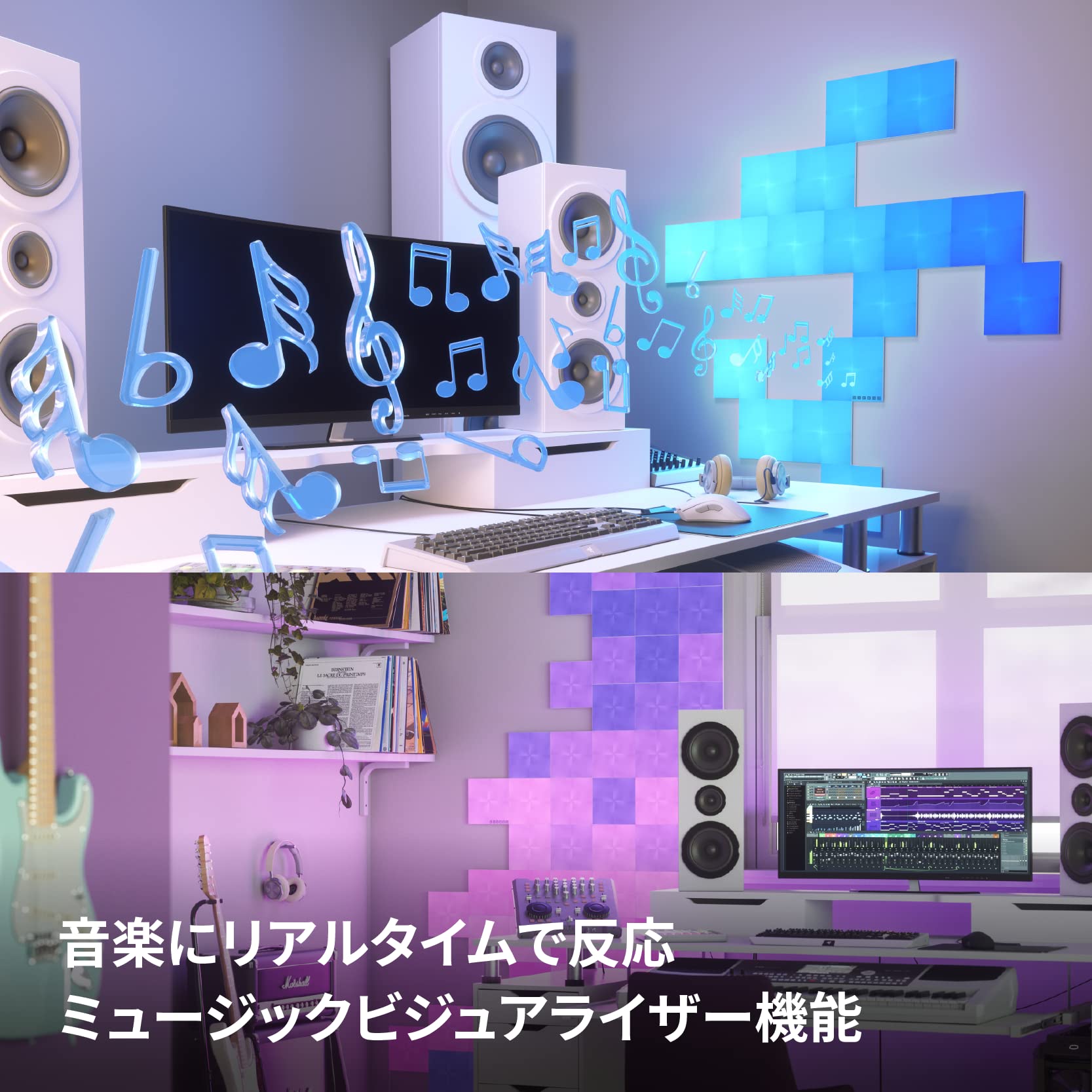 Nanoleaf Canvas Expansion Pack, 4 Additional Light Squares, Smart LED RGBW Wall Lights - Modular Wi-Fi Colour Changing Panels, Works with Alexa Google